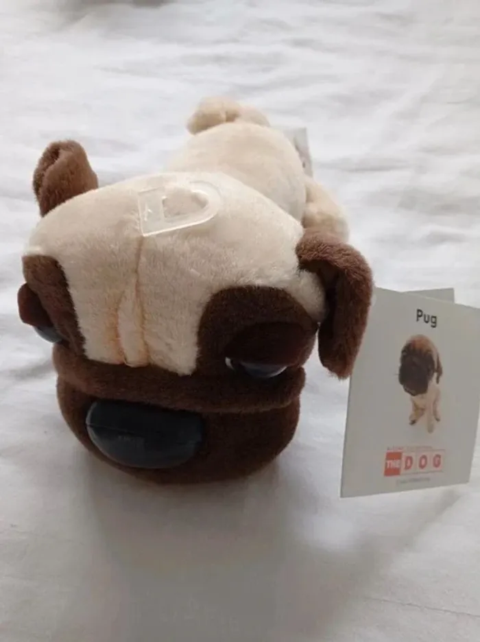 Peluche chien Pug Big Headz neuve