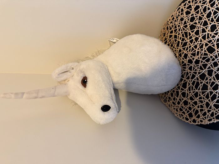 Peluche trophée tête de licorne