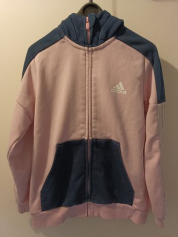 Veste bleu marine rose Adidas 9/10 ans