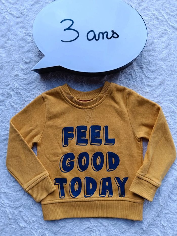 Sweat Garçon 3 ans Feel good today Tissaia - photo numéro 2