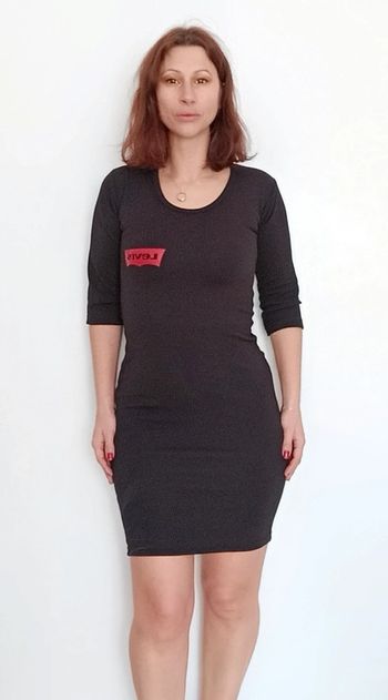 Robe t shirt noire moulante 36