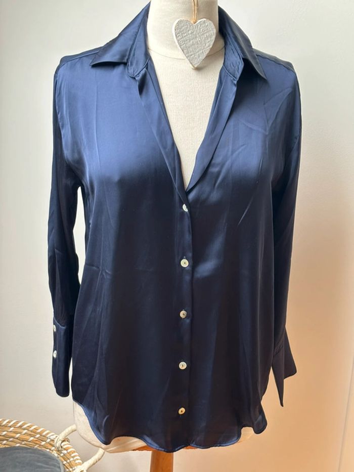 Chemise bleue - Zara - XS - photo numéro 3