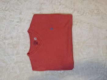 T-shirt Polo Ralph Lauren rouge col V homme – logo brodé – taille S– casual chic