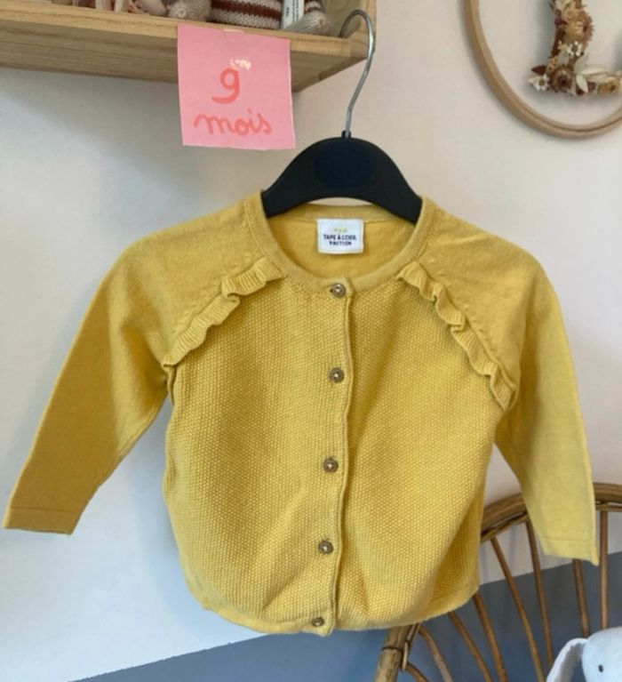 Gilet fille jaune en coton TAO