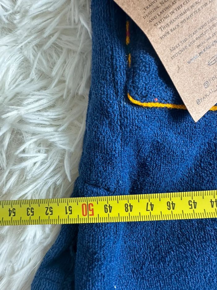 Poncho bleu éponge Pakal ETHNIC taille 0-3 ans - photo numéro 4