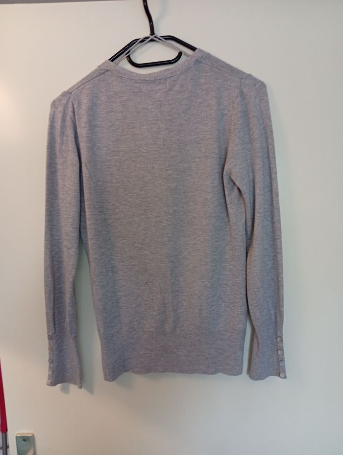 cardigan ou gilet taille 38 - gris clair - photo numéro 2