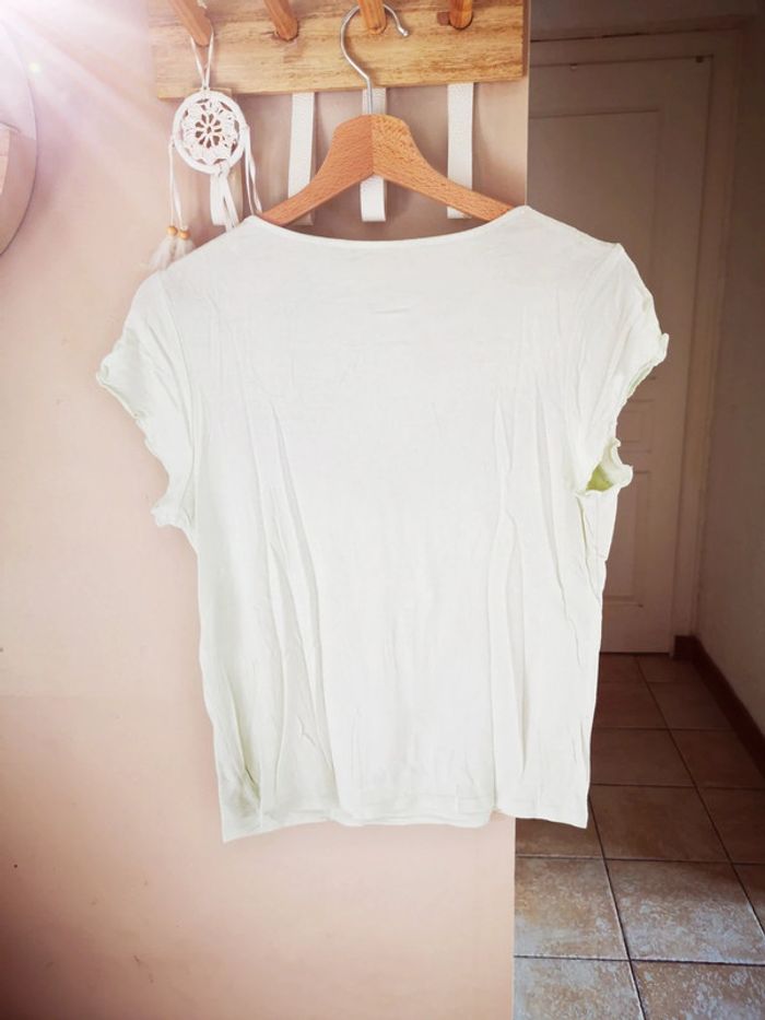 Tee shirt top avec dentelle - photo numéro 2