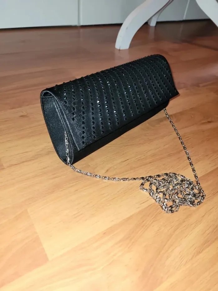 Pochette / sac noire strass chic neuf - photo numéro 3