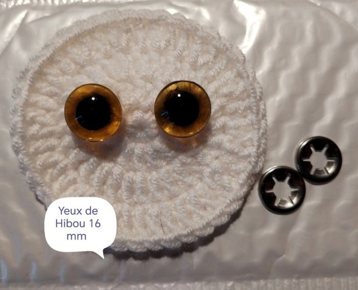 Paire Yeux de sécurité Hibou 16 mm - photo numéro 1