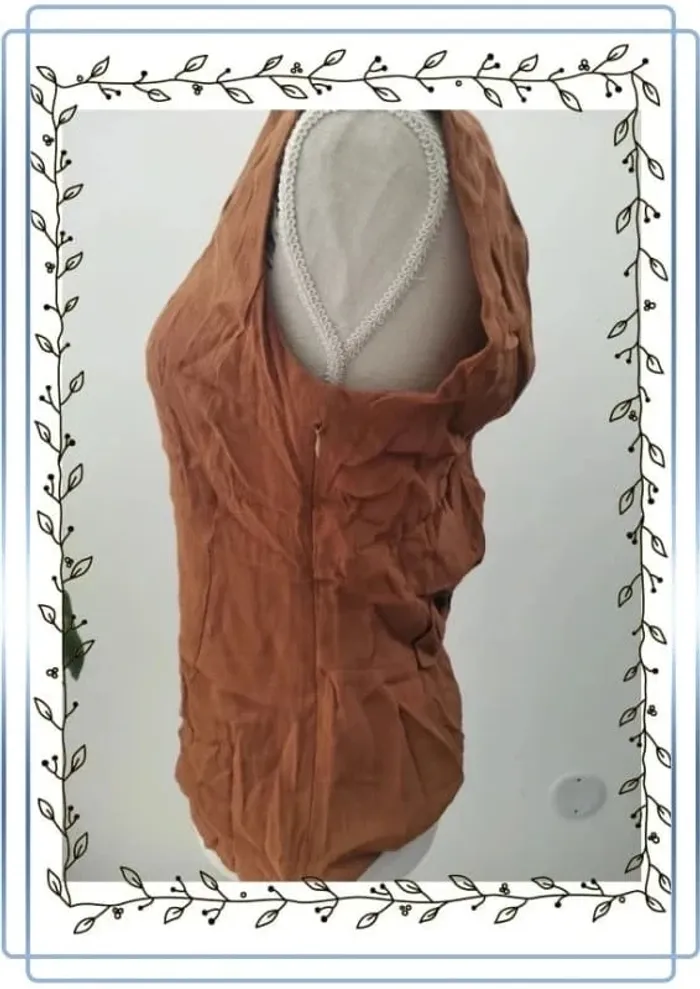 Débardeur marron "La petite étoile", taille 2, très bon état - photo numéro 2