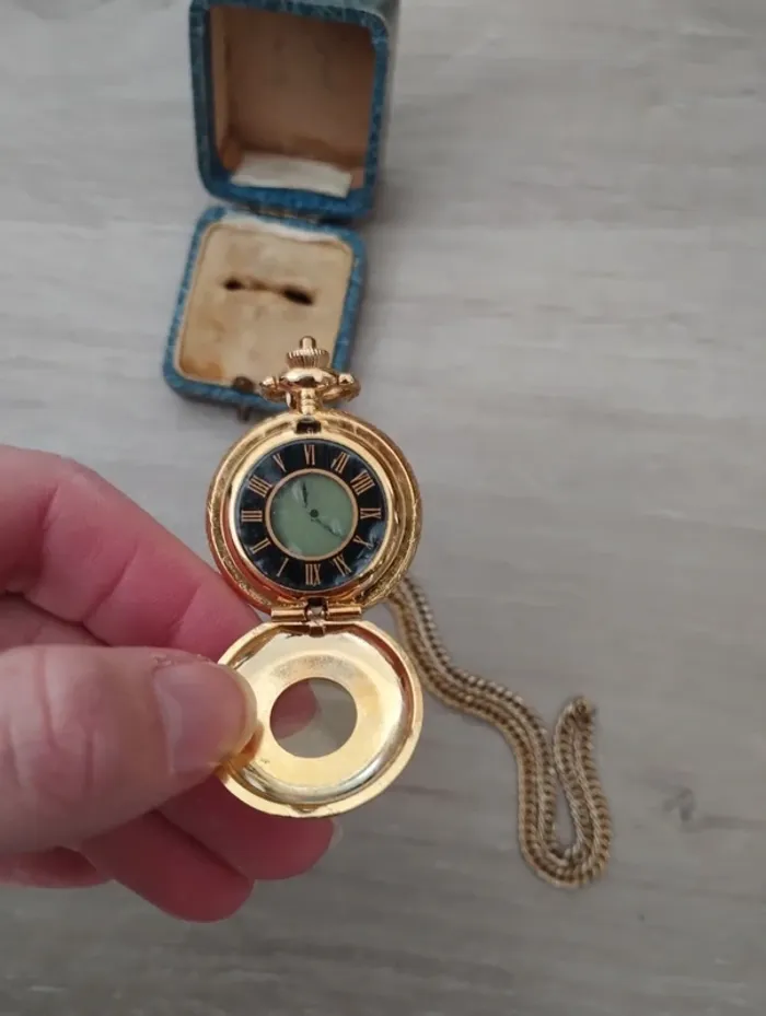 Montre à gousset vintage dorée - photo numéro 2
