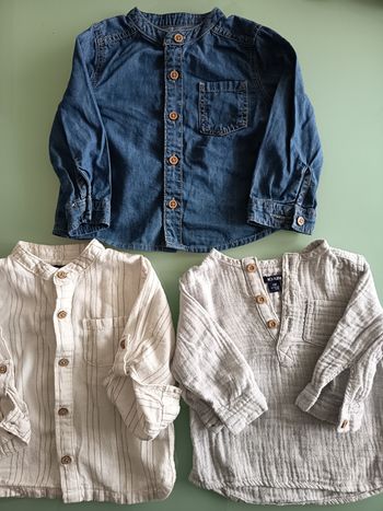 Lot de 3 chemises garçon - 6 mois