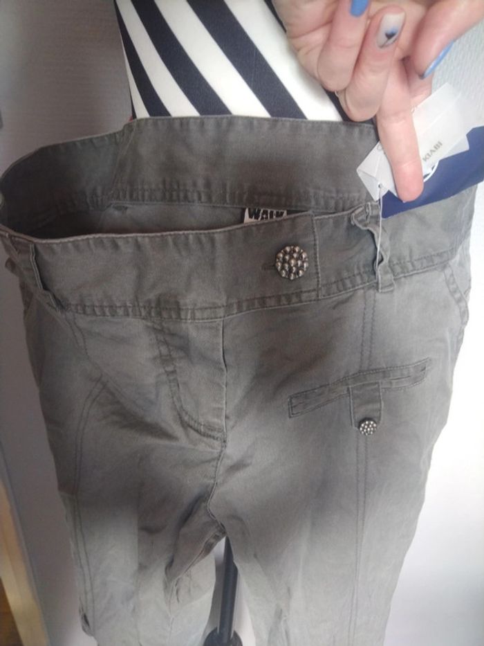Pantalon toile vert neuf - photo numéro 3