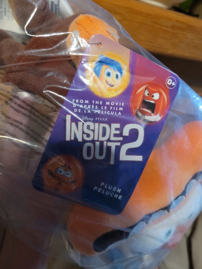 Peluche anxiété disney vice versa inside out2 neuf - photo numéro 3