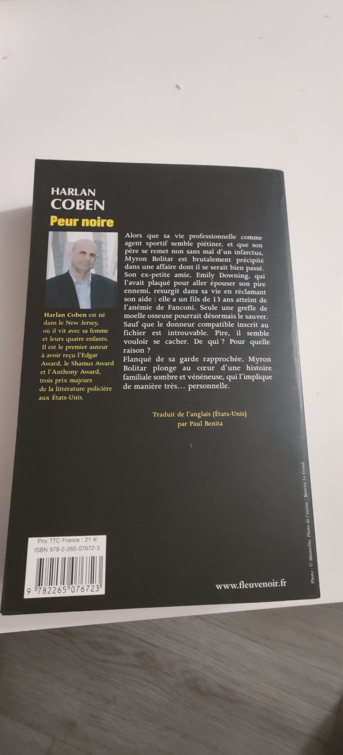 Livre Harlan coben peur noire - photo numéro 2