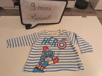 T-shirt manches longues garçon 9 mois Marvel 