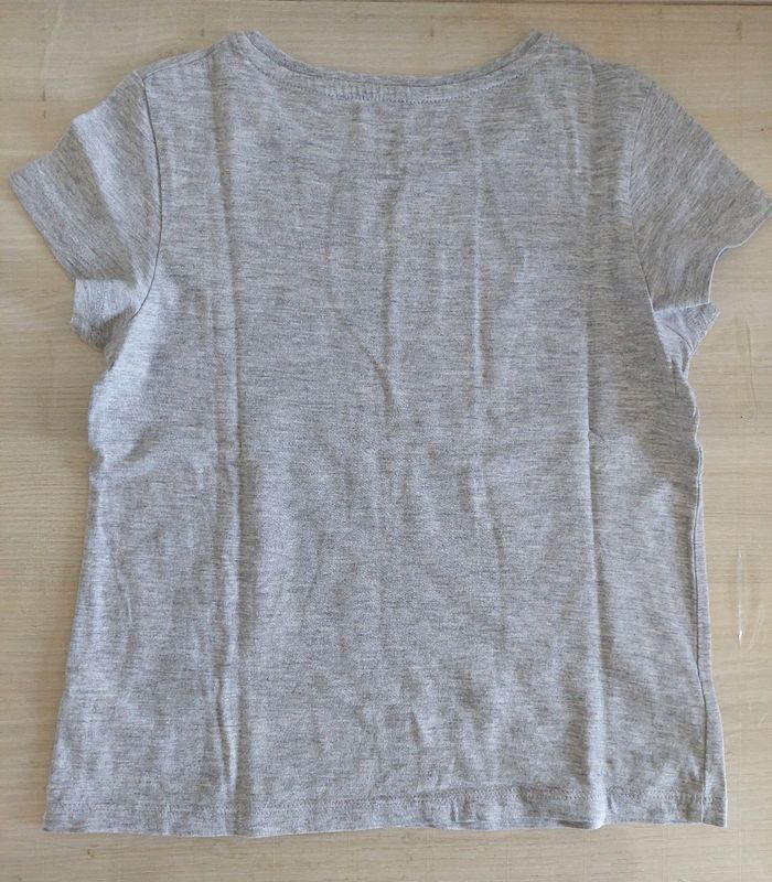T-shirt uni gris garçon 7/8ans - photo numéro 3