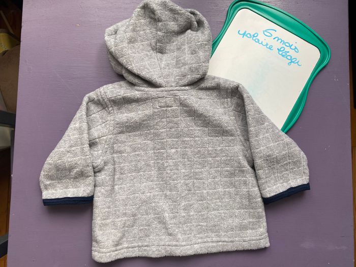 Gilet à pression gris 6 mois 67cm - photo numéro 6