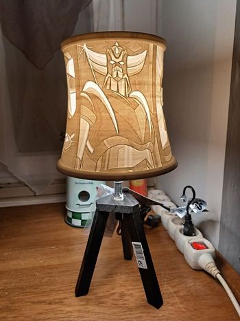 Lampe de chevet en lithophanie goldorak