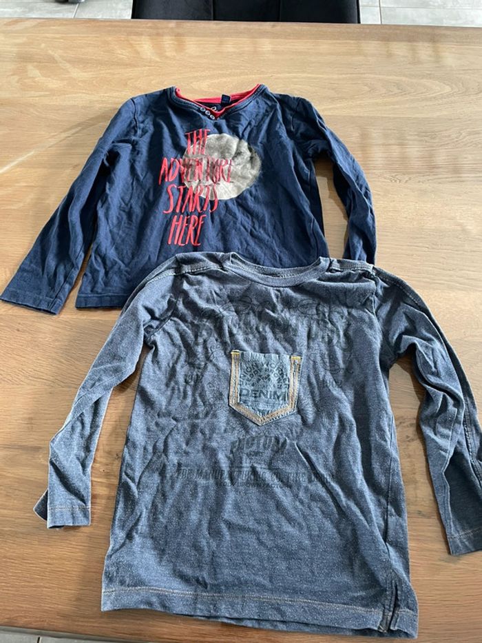 Tee shirt lot de 2 manches longues 6 ans - photo numéro 2