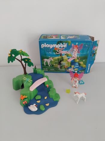 PLAYMOBIL Jardin Fée et Licorne 4148 Complet