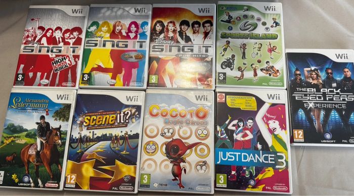 Lot 9 de jeux Nintendo wii