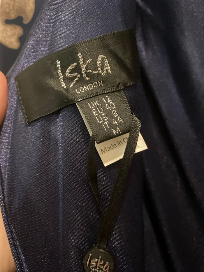 Robe mi longue bleu et fleurs - photo numéro 6