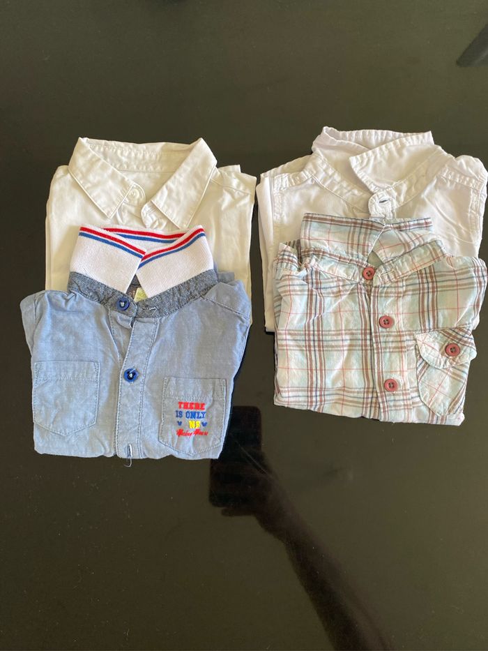 Lot chemises 6 mois - photo numéro 2
