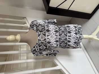 T Shirt 123 gris et crème 100% lin