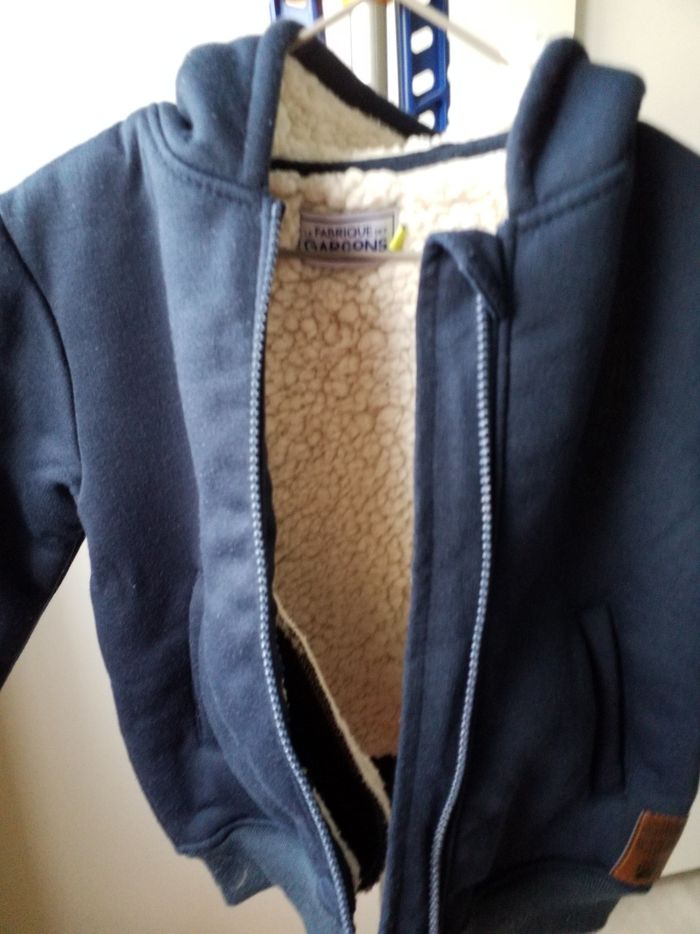Veste sweat fourrée à capuche - photo numéro 4