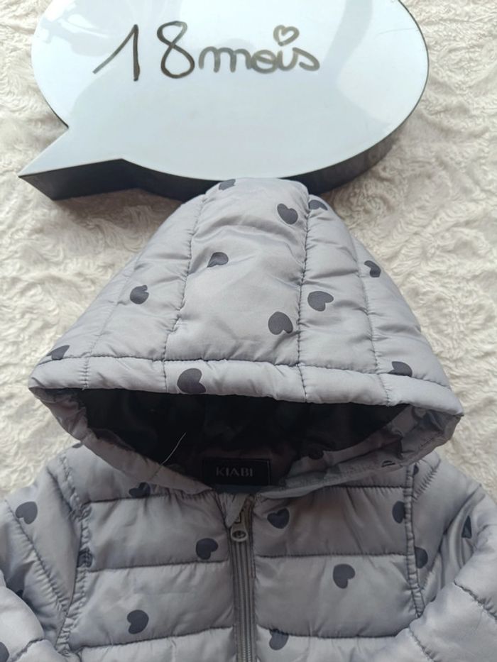 Blouson manteau doudoune avec capuche Fille 18 mois cœur Kiabi - photo numéro 5