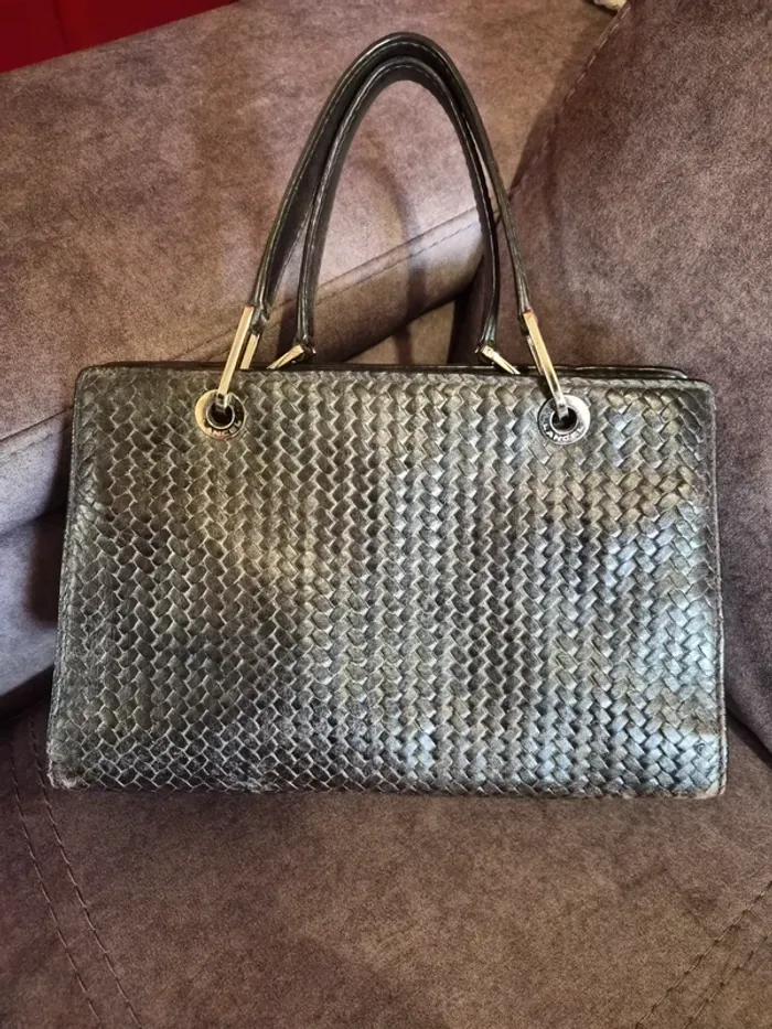 Sac à main Lancel en cuir grainé tressé - Élégance et qualité - Bon état - photo numéro 2