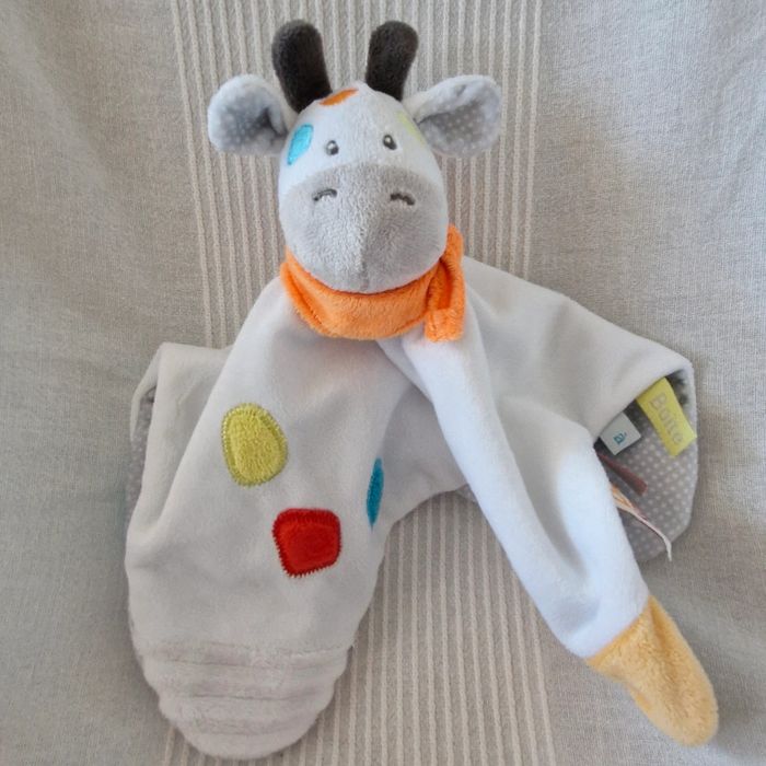 Doudou plat blanc vache/girafe Doukidou - photo numéro 2