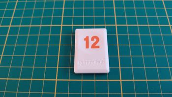 Tuile chiffre 12 douze orange pièce détachée L'original Rummikub chiffres M&M Ventures 2014 #E31