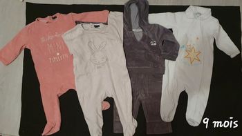 Lot 4 pyjamas 9 mois