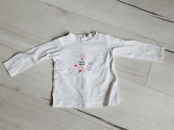 Vêtement bébé fille tee-shirt manches longues fleurs Marèse 12 mois 1 an