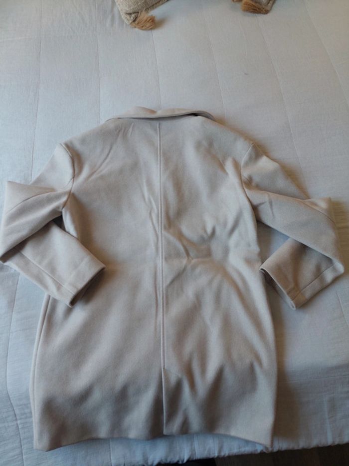 Manteau mi-long crème - photo numéro 4