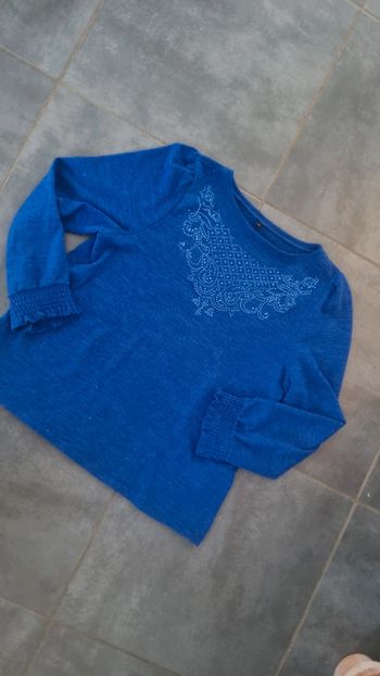 Haut bleu roi T5  48 50  manches longues