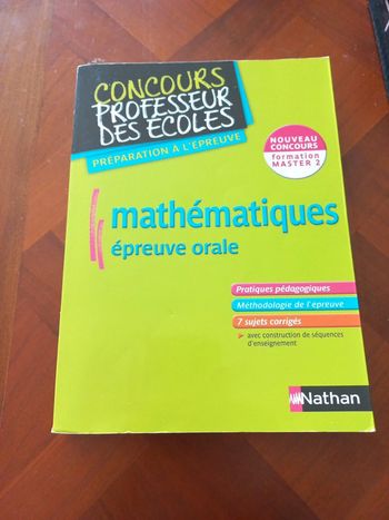 Manuel de préparation au crpe maths oral