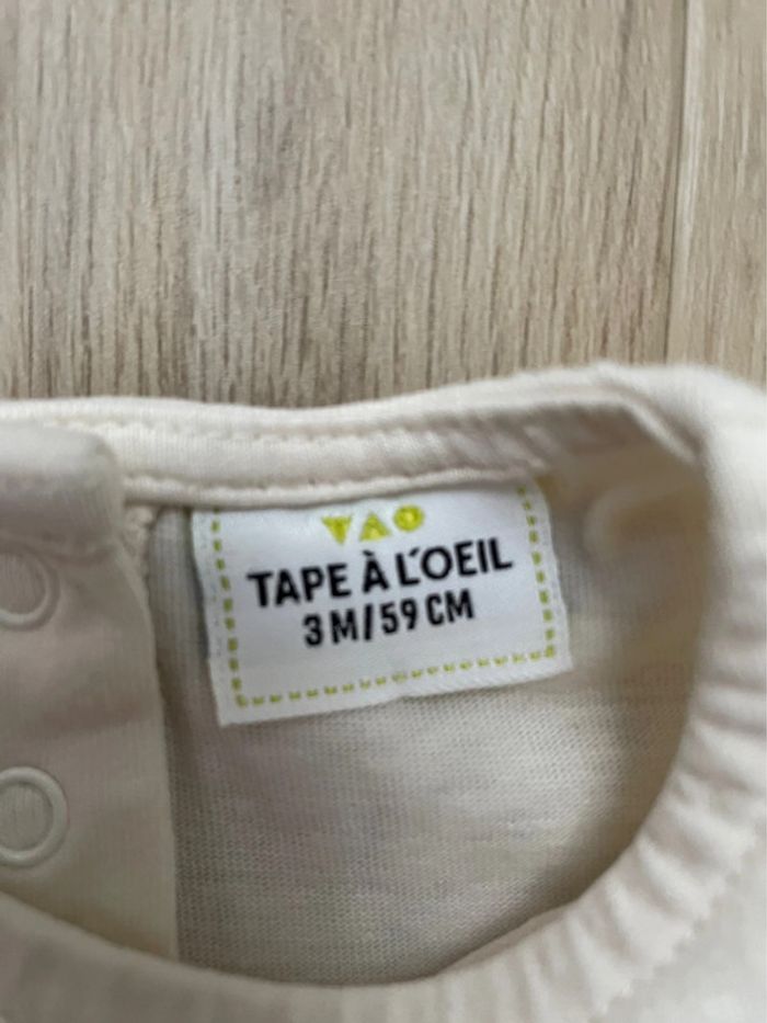 Tee shirt Tape à l’œil écru 3 mois - photo numéro 4