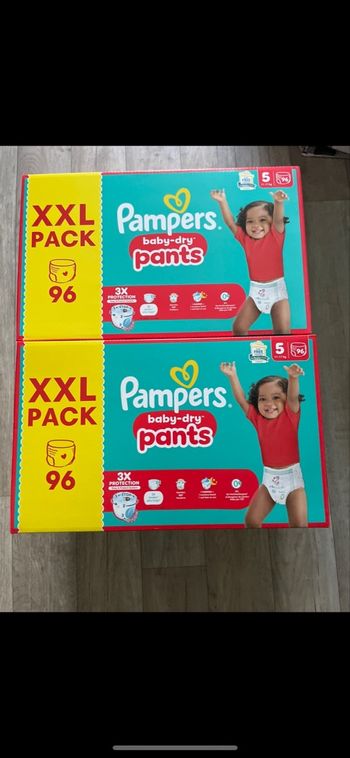 Mega pack xxl de 192 couches pampers baby dry pants taille 5 neuf 