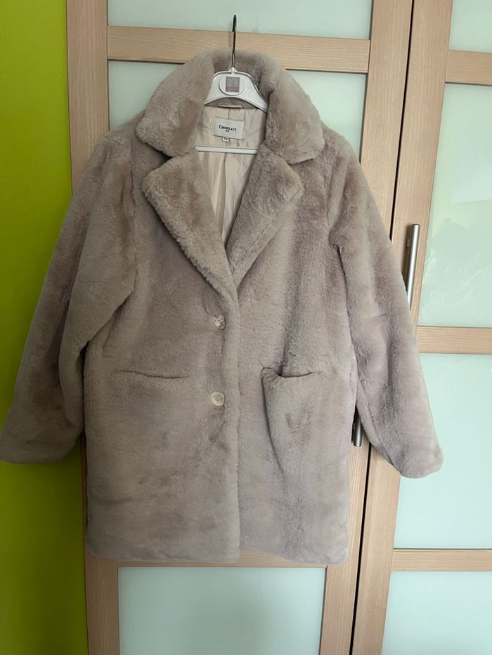 Veste fausse fourrure taille unique choklate