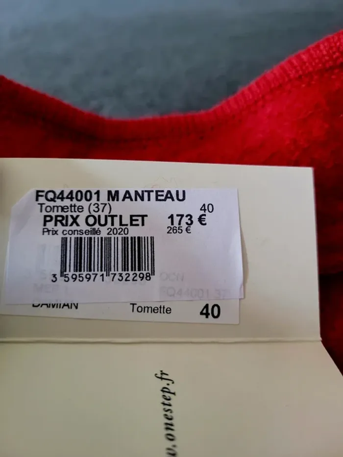 Veste One step rouge 40 Neuve - photo numéro 8