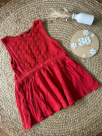 Robe rouge - Kiabi - taille 36 mois