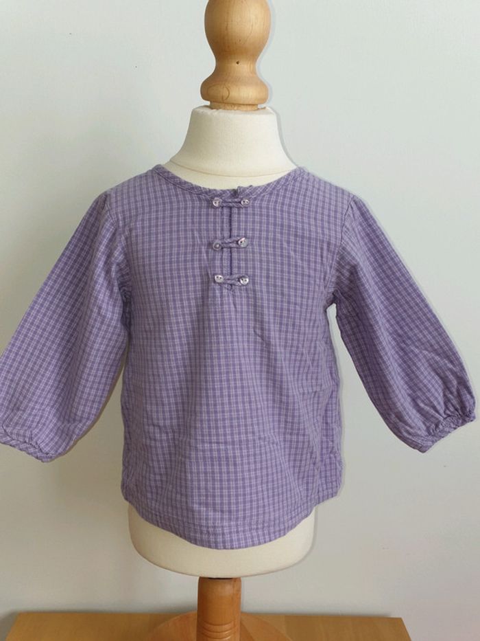 Blouse mauve Tout compte fait 18 mois