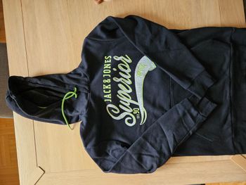 Sweat à capuche noir homme Jack & Jones