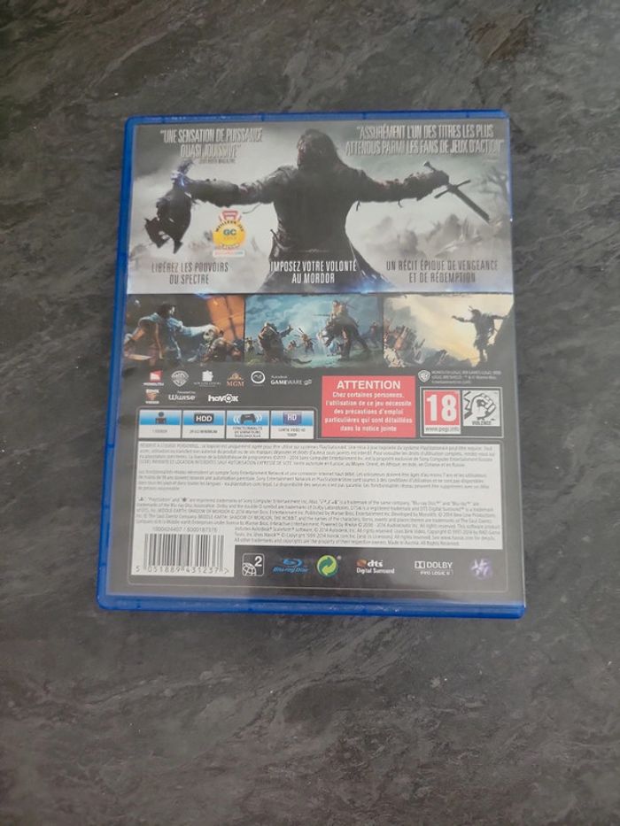 Jeu vidéo PlayStation 4 la terre du milieu l'ombre du mordor - photo numéro 2