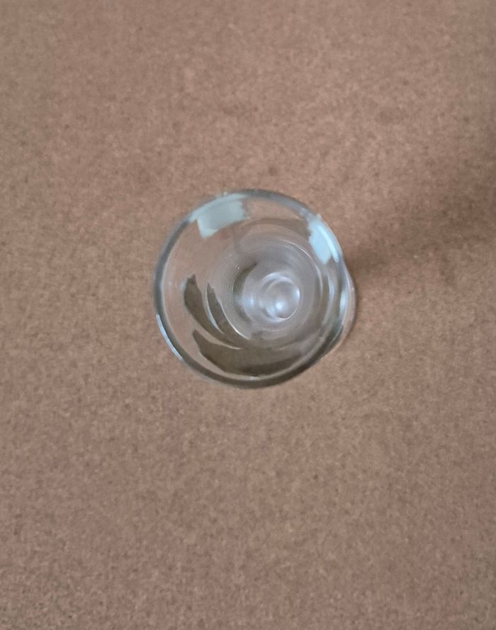 Soliflore en cristal et étain vintage - photo numéro 5