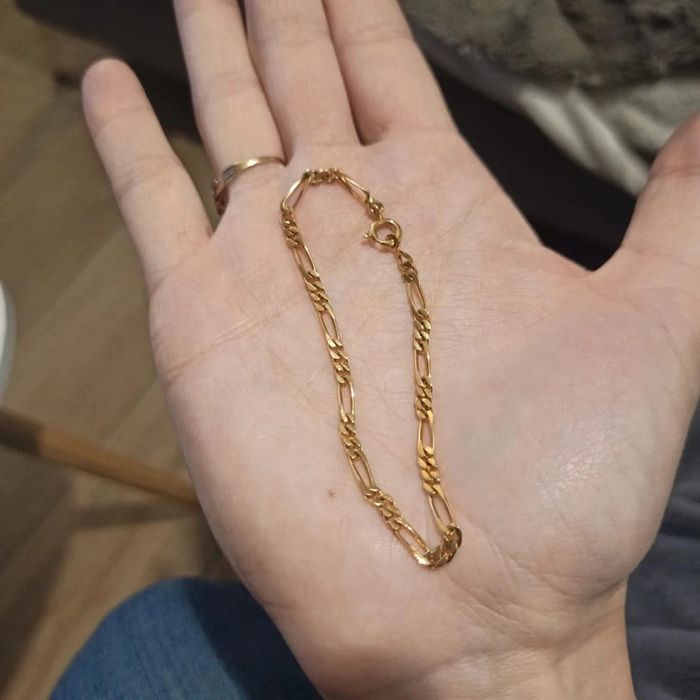 Gourmette plaquée or jaune 19cm - photo numéro 3