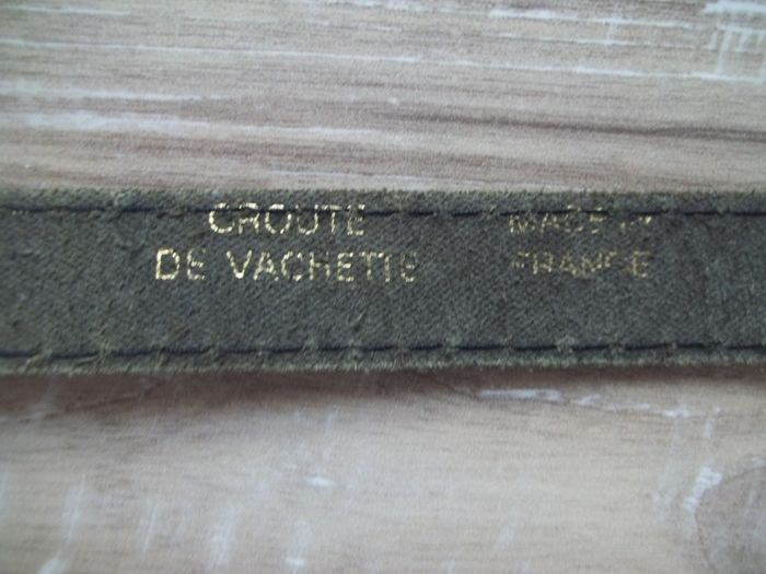 Ceinture cuir bleu marine - photo numéro 4